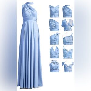 Dusty Blue Infinity Bridesmaid Dress